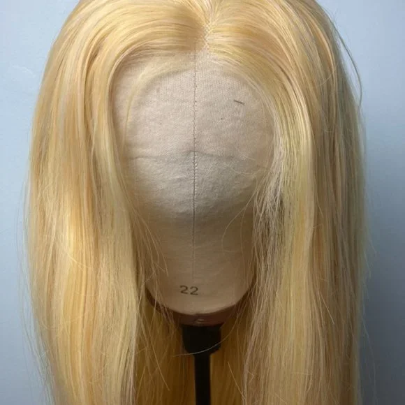 Yellow Wig Straight Lace Wig